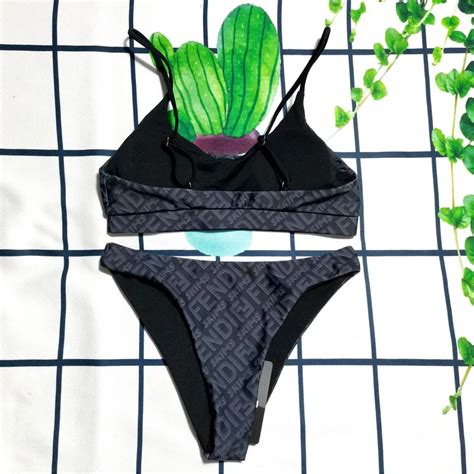 Designer Sport Bikini In Black Fendi Bikini