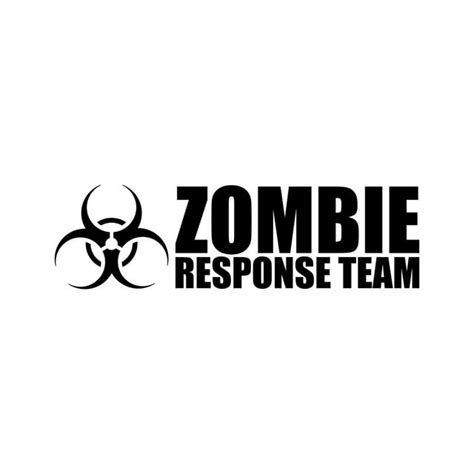 Zombie Response Team Sticker Decal Die Cut Self Adhesive Vinyl Weatherproof Made In Usa