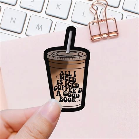 Iced Coffee Sticker Etsy