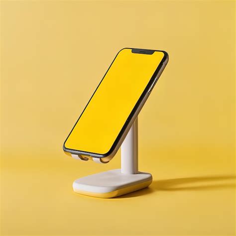 Premium AI Image | 3 d rendering of mobile phone isolated on yellow ...