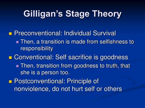 Gilligan's Theory Of Moral Development