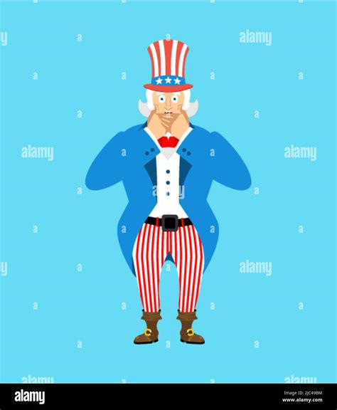 Uncle Sam Scared Omg Emotion Oh My God Emoji Frightened Uncle Sam