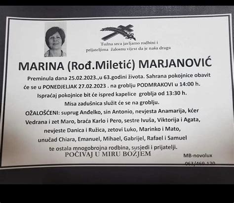 Artinfo Tko Zna Zna Iznenada Preminula Marina Marjanovi