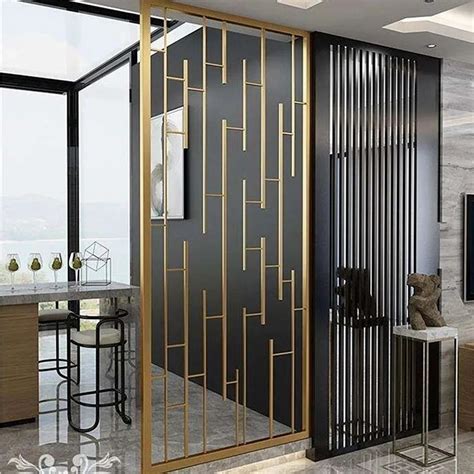 Stainless Steel Golden Partition Screen Pu Finish 1 Panel At Rs 1200