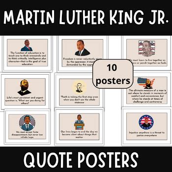 Martin Luther King Jr. Quote Posters | Poster Inspirational Quotes for ...