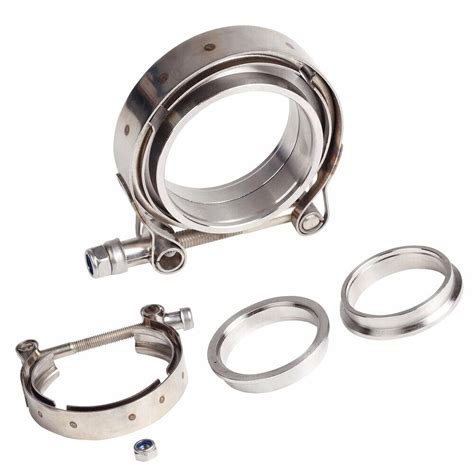 V Band Flange Clamp Kit Male Female With Ridge Exhaust Stainless X