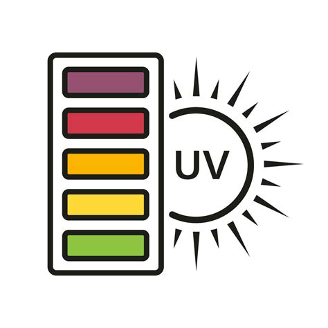 UV Index Icon. Danger Level of Sun Radiation Pictogram. Ultraviolet ...