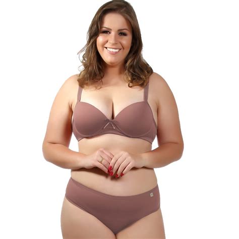 Conjunto Lingerie Sutia E Calcinha Plus Size Bojo Calcinha Fio Duplo Shopee Brasil