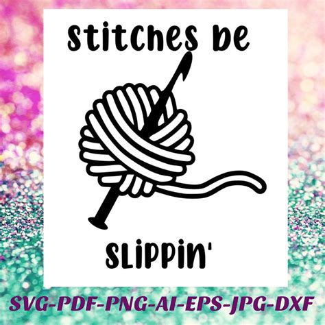 Crochet Svg File Stitches Png Yarn Svg Cricut Cameo Silhouette Etsy