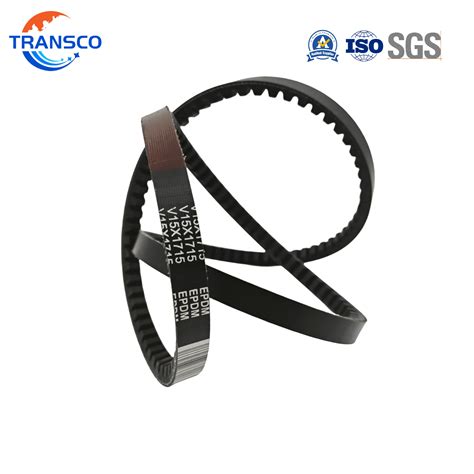 Toothed Industrial Timing Raw Edge Rubber V Belts China Toothed