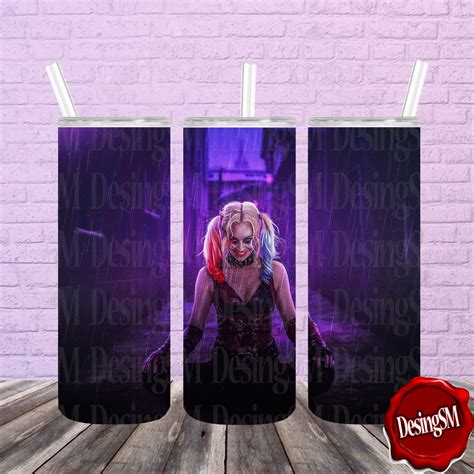 Harley Quinn Tumbler Desing Skinny Tumbler Oz Design Etsy