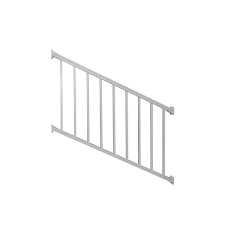 Weatherables Stanford 42 In H X 72 In W Textured White Aluminum Stair Railing Kit Cwr B42 A6s