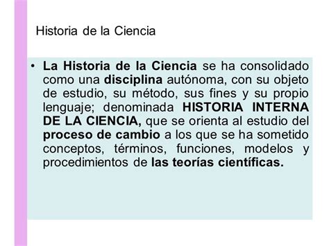 EpistemologÍa Central De La Ciencia Historia De La Ciencia” Ppt