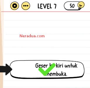 Geser Ke Kiri Untuk Membuka Brain Test Level 7 NERADUA