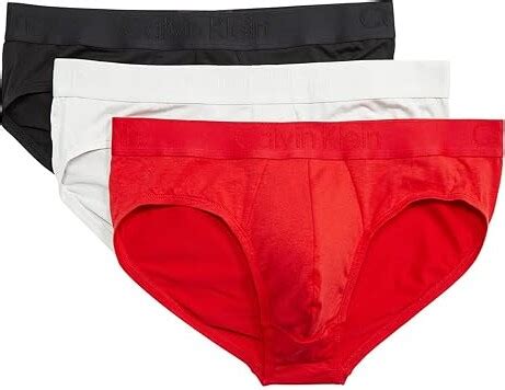 Calvin Klein Underwear CK Black Hip Brief 3-Pack (Rouge/Lunar Rock ...