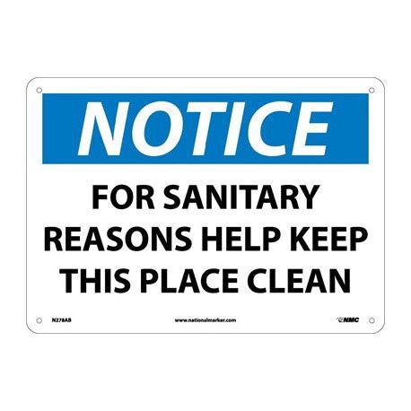 Accuformnmc Mhsk Osha Notice Safety Sign For Sanitary Reasons Help