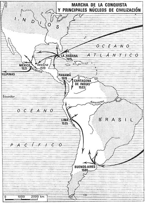 Mapa De La Conquista De América