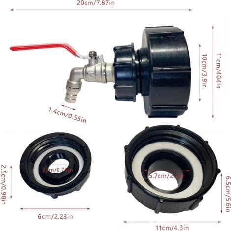 IBC Wasserhahn Tankanschluss 1000 L IBC Tank Adapter Tank Adapter