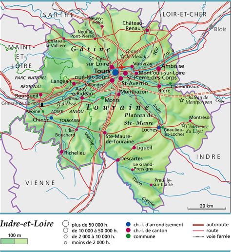 Carte De Lindre Et Loire Indre Et Loire Carte Du Département 37