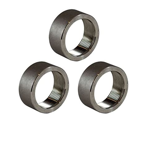 Buy 1 1 2 1 5 3 Pack Npt 316 Stainless Steel Threaded Half Coupling Weld On Pipe Tube