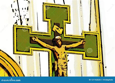 Illustration Of Crucifixion Of Jesus Christ Stock Illustration