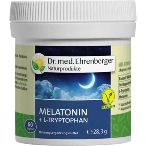 Melatonin L Tryptophan 60 Kapseln Dr Med Ehrenberger Bio