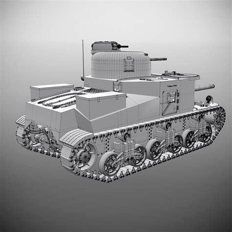 M3 Lee Tank 3D Model $109 - .3ds .c4d .fbx .lwo .ma .obj .dae .max ...