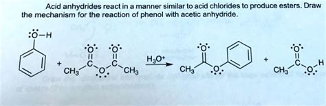 Solved Acid Anhydrides React In A Manner Similar To Acid Chlorides To Produce Esters Draw The