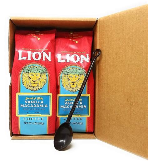 Amazon Lion Coffee VANILLA MACADAMIA Smooth Nutty Ground Two