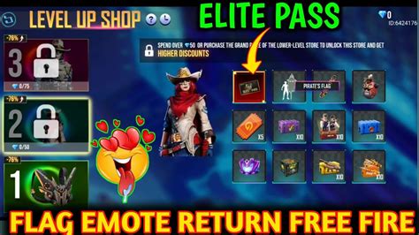 Flag Emote Return Free Fire Level Up Shop Confirm Date Free Fire