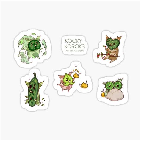 "Korok Sticker Set" Sticker for Sale by Asrielle | Redbubble