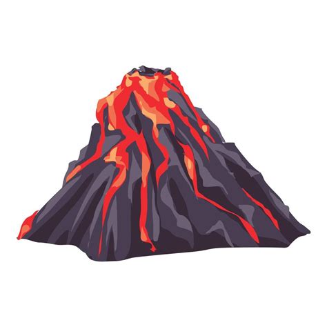 Full lava volcano icon, cartoon style 14504662 Vector Art at Vecteezy