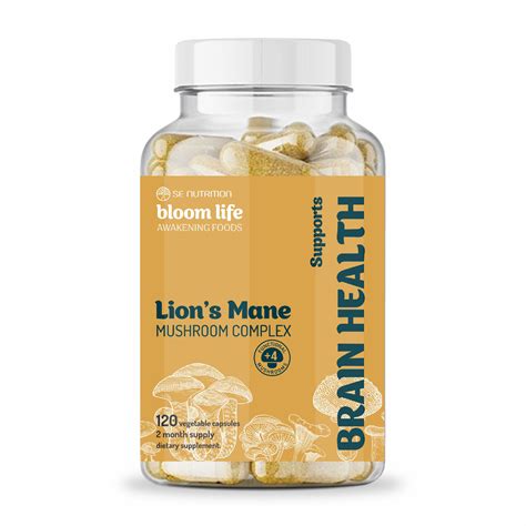 Lions Mane Mushroom Capsules Two Month Supply 120 Count Organic And Vegan Supplement