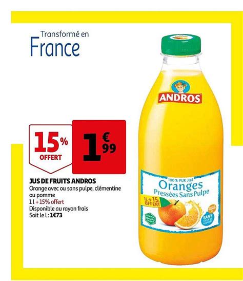 Promo Jus De Fruits Andros Chez Auchan Icatalogue Fr