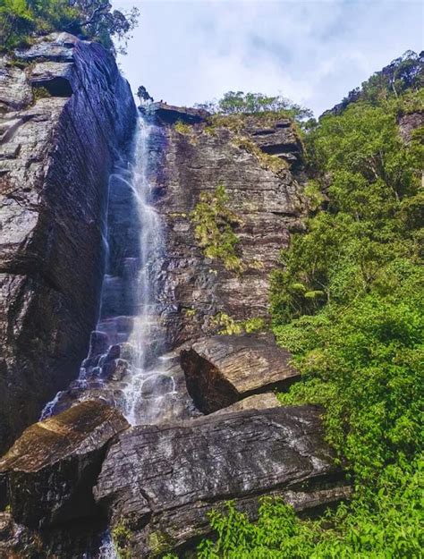 Lover's Leap Waterfall In Nuwara Eliya Of Sri Lanka.