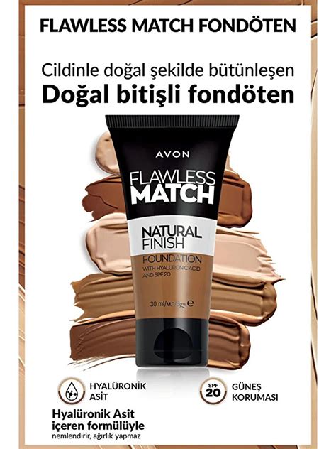AVON Flawless Match Natural Likit Fondöten Spf20 30 Ml Nude 228G