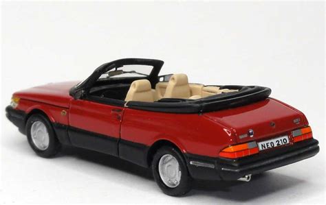 Saab 900 Cabrio Rot NEO Scale Models 87210 In Der 1zu87 Modellauto