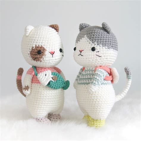 Crochet pattern CatsPDF ENG KOR Etsy España Crochet cat pattern