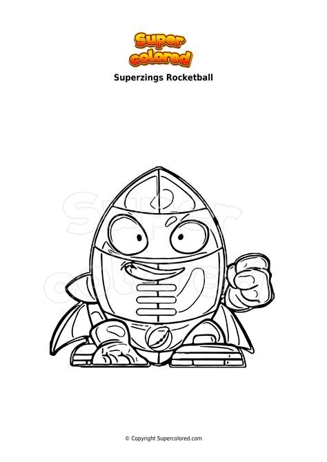 Dibujo Para Colorear Superzings Rocketball Supercolored