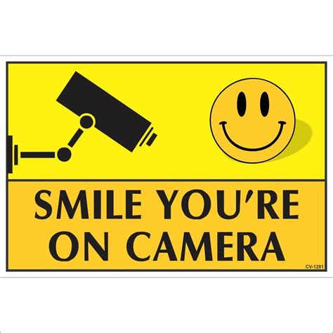 Amazing Sign Sign Board Smile You Are On Camera Sign Board For School