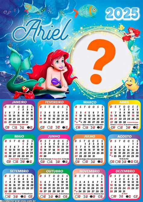 Calendário 2025 Ariel Colagem Online Grátis Colagem De Foto