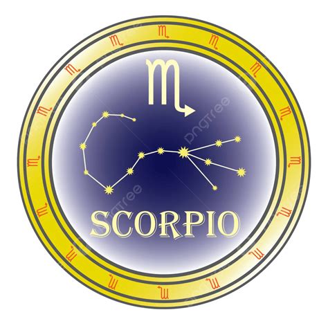 Signo Do Zodíaco Escorpião Figura Constelação Círculo Vetor Png