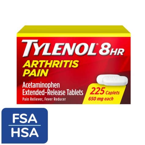 Tylenol 8 Hour Arthritis Pain Extended Release Tablets 650mg 225 Ct