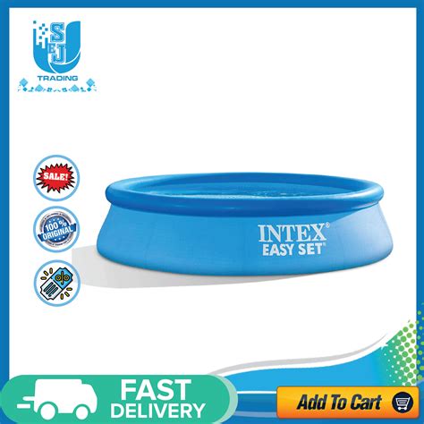 Intex 28106 8Ft X 24 Inch (H) Easy Set Inflatable Puncture Resistant ...