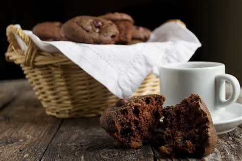 Chocolate Hazelnut and Dried Cherry Muffins