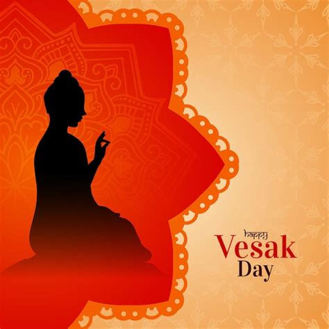 Feliz D A De Vesak Y El Fondo De La Celebraci N Del Festival De Buda