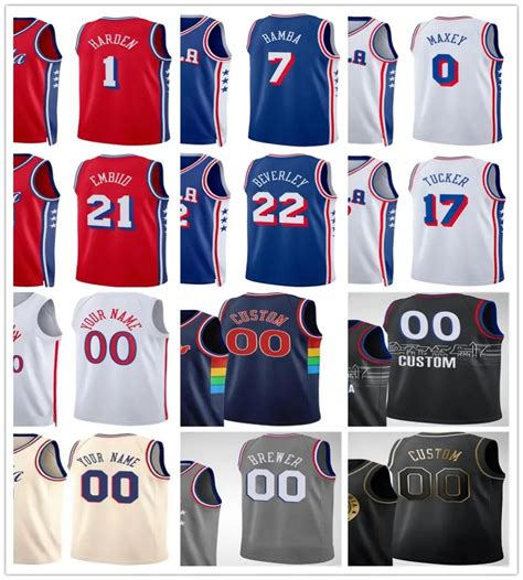 James Harden Joel Embiid 2023/24 City Youth Basketball Jersey Patrick ...