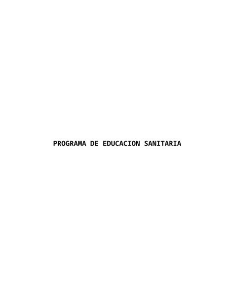 Docx Programa De Educacion Sanitaria Docx Dokumen Tips