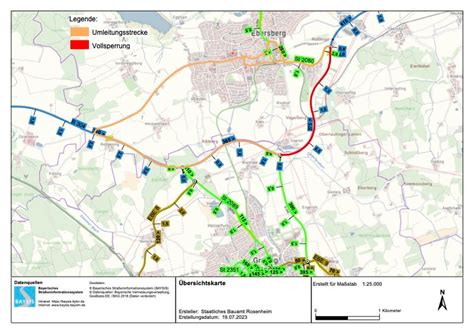 Ebersberg Erneuerung der Fahrbahn zwischen Gsprait und Einmündung St2080