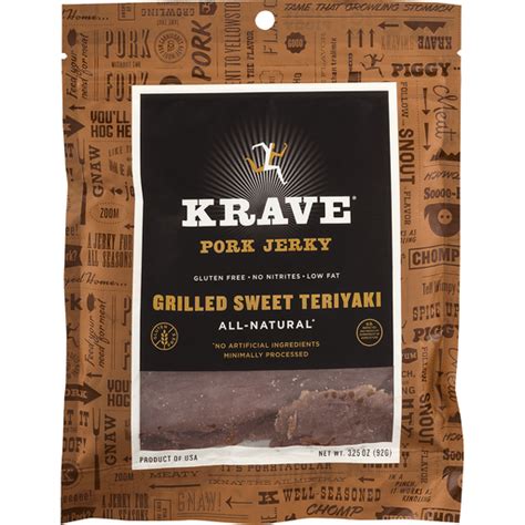 Krave Beef Jerky Grilled Sweet Teriyaki 3 25 Oz Jerky And Dried Meats Foodtown